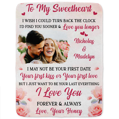 Custom Photo I Love You Forever And Always - Loving Gift For Couples, Wife, Husband - Personalized Fleece Blanket, Sherpa Blanket