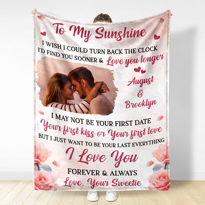 Custom Photo I Love You Forever And Always - Loving Gift For Couples, Wife, Husband - Personalized Fleece Blanket, Sherpa Blanket