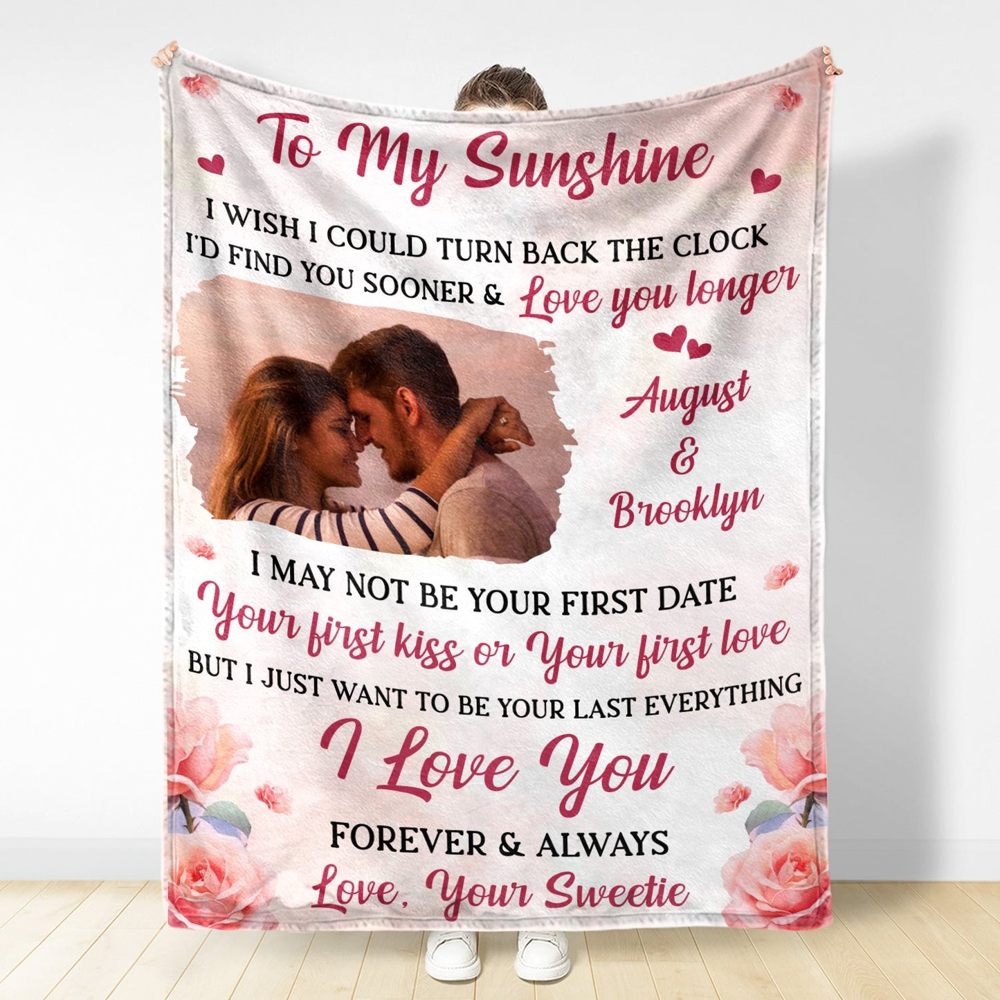Custom Photo I Love You Forever And Always - Loving Gift For Couples, Wife, Husband - Personalized Fleece Blanket, Sherpa Blanket