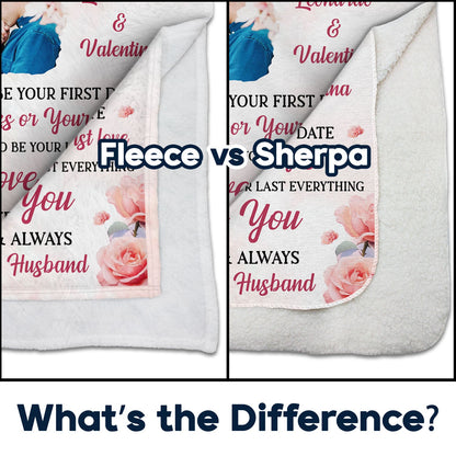 Custom Photo I Love You Forever And Always - Loving Gift For Couples, Wife, Husband - Personalized Fleece Blanket, Sherpa Blanket