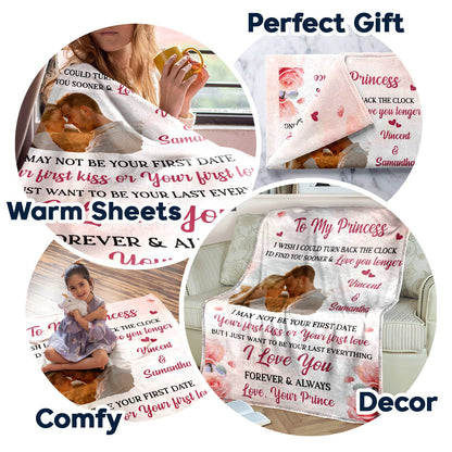 Custom Photo I Love You Forever And Always - Loving Gift For Couples, Wife, Husband - Personalized Fleece Blanket, Sherpa Blanket