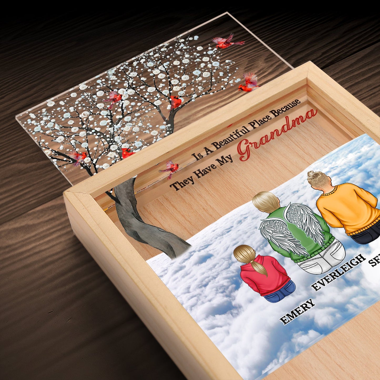 I Am Always With You - Memorial, Family Gift - Personalized Picture Frame Light Box