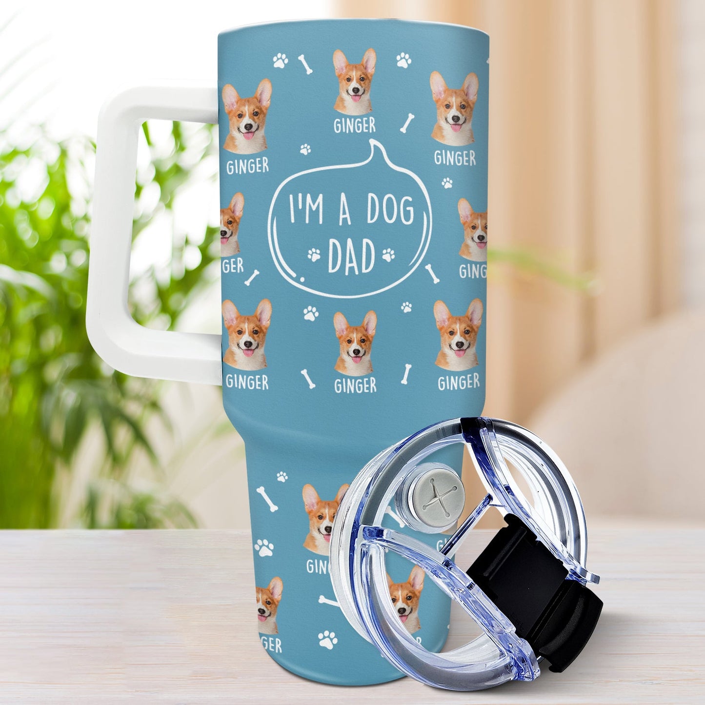 Custom Photo I'm A Dog Person - Gift For Dog Mom, Dog Dad, Dog Lovers - Personalized 40oz Tumbler With Straw