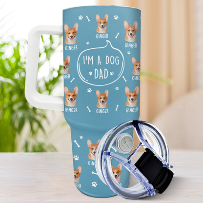 Custom Photo I'm A Dog Person - Gift For Dog Mom, Dog Dad, Dog Lovers - Personalized 40oz Tumbler With Straw