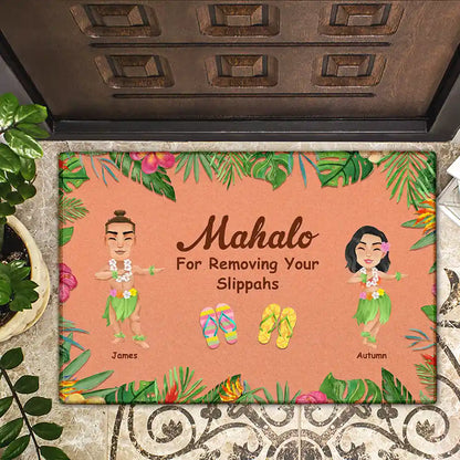 For Removing Your Slippahs - Personalized Doormat