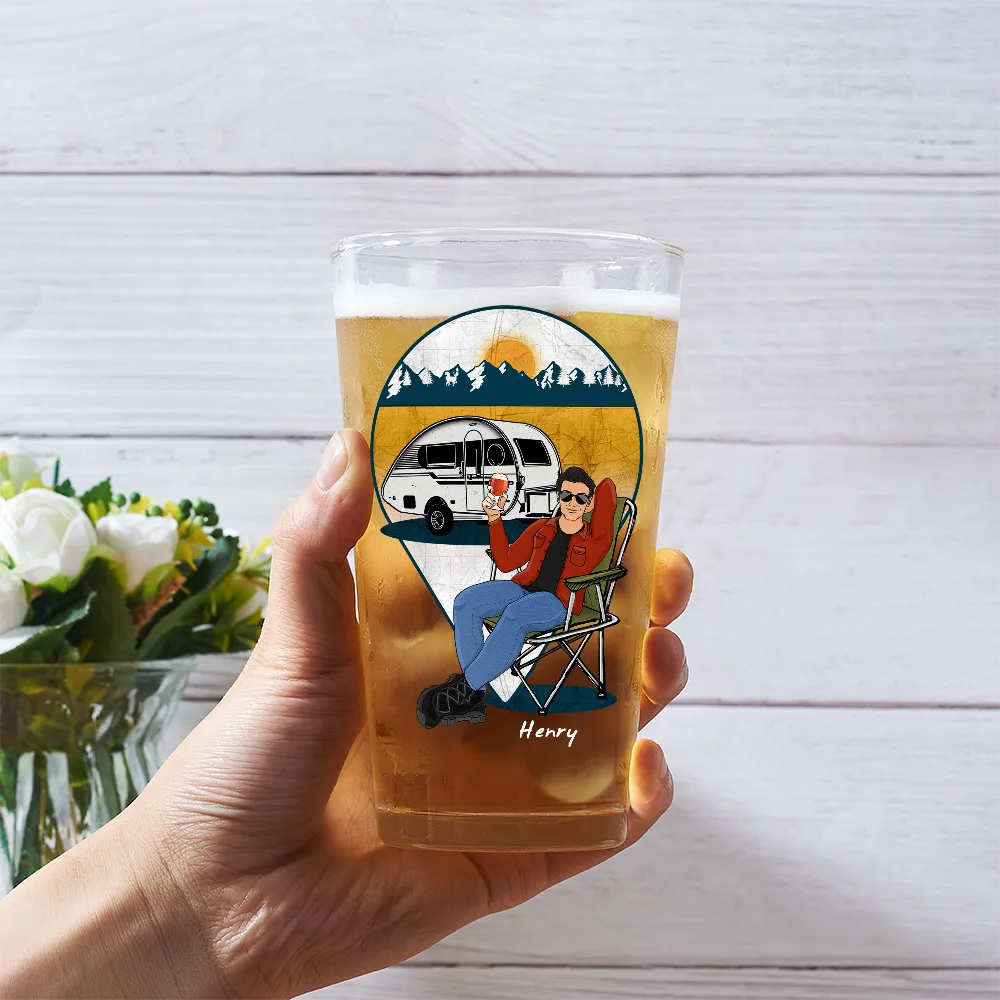 Dad Who Hates Pulling Out - Personalized Beer Glass