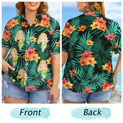Family Hula Dancing - Personalized Hawaiian Shirt