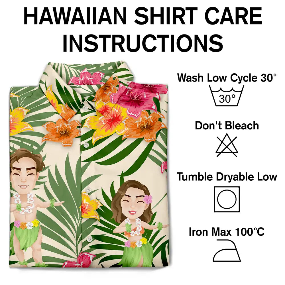 Family Hula Dancing - Personalized Hawaiian Shirt