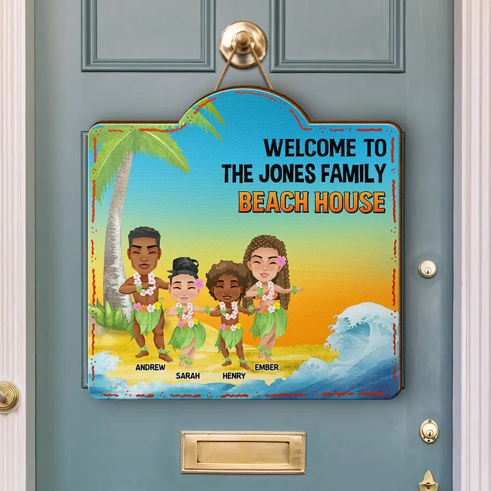Family Backyard Oasis - Personalized Custom Shaped Wood Sign