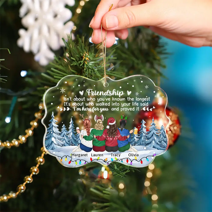 Friendship I'm Here For You Christmas Besties - Personalized Acrylic Ornament