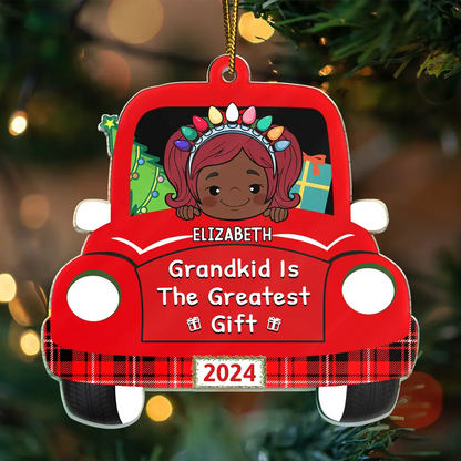 Grandkids Are The Greatest Gifts - Personalized Cutout Acrylic Ornament