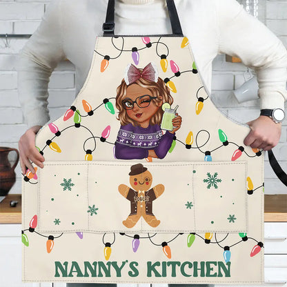 Gingerbread Christmas Grandma's Kitchen - Personalized Apron