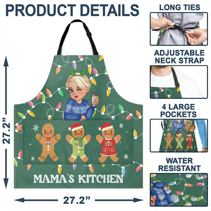Gingerbread Christmas Grandma's Kitchen - Personalized Apron