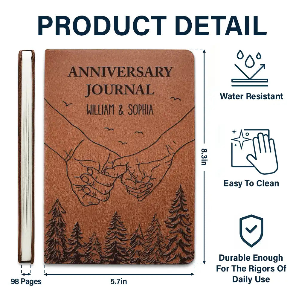 Anniversary Journal - Personalized Leather Journal