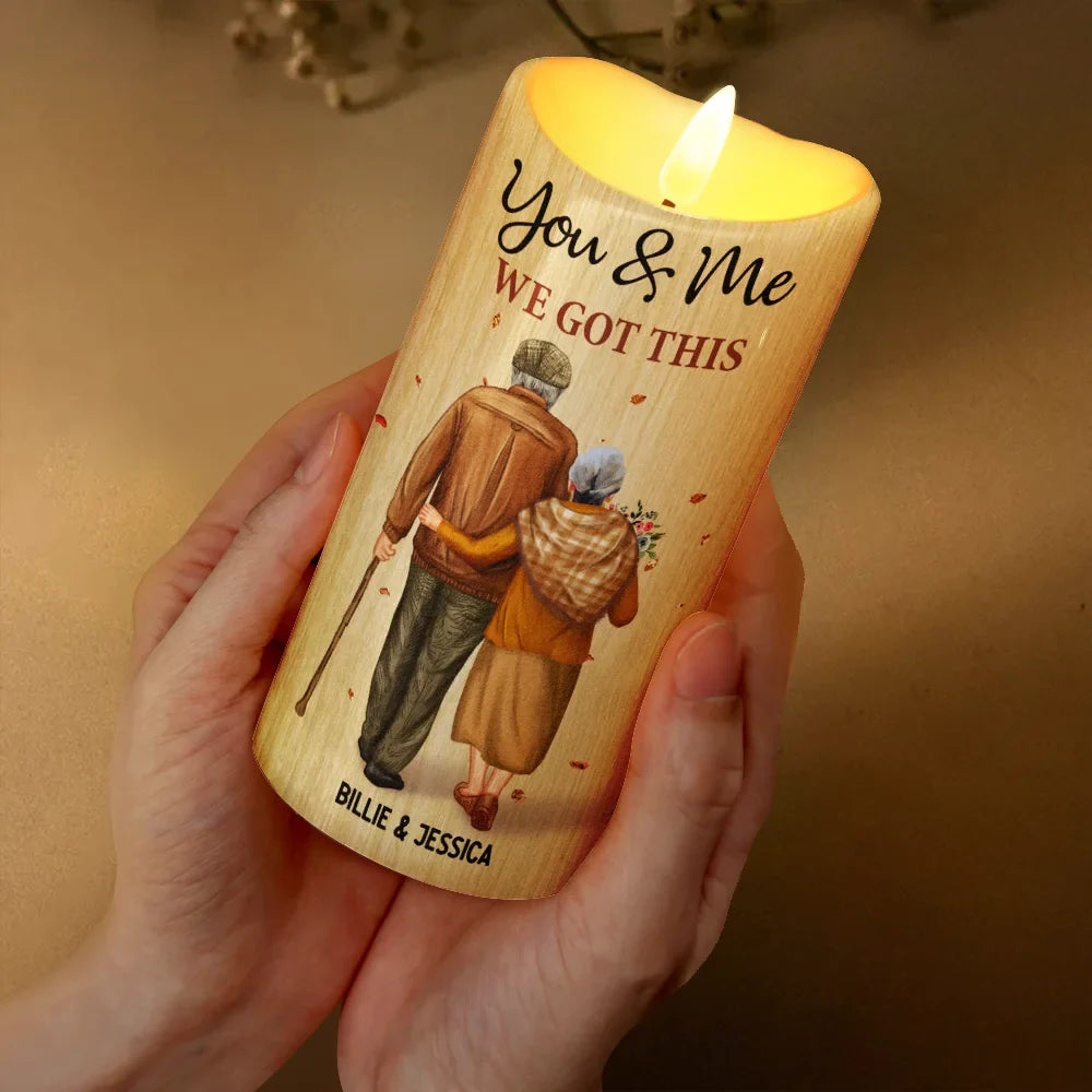 Old Couple When We Get To The End - Personalized Flameless LED Candle