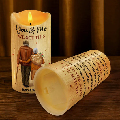 Old Couple When We Get To The End - Personalized Flameless LED Candle