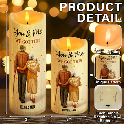 Old Couple When We Get To The End - Personalized Flameless LED Candle