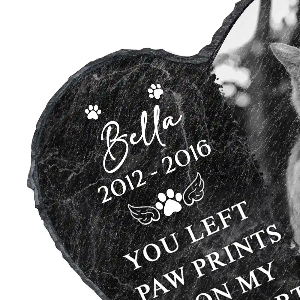 Custom Photo Memorial Missed Beyond Words - Personalized Heart Memorial Garden Stone