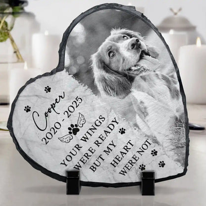 Custom Photo Memorial Missed Beyond Words - Personalized Heart Memorial Garden Stone