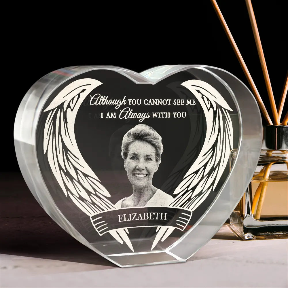 Custom Photo Memorial Gift for Loved Ones - Personalized Crystal Heart