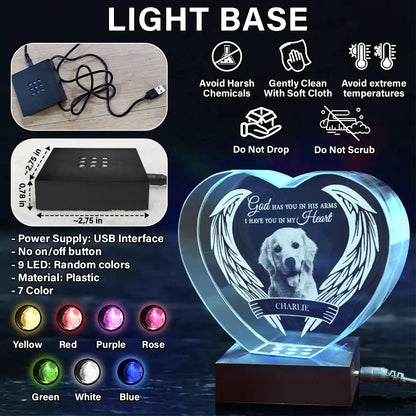 Custom Photo Memorial Gift for Loved Ones - Personalized Crystal Heart