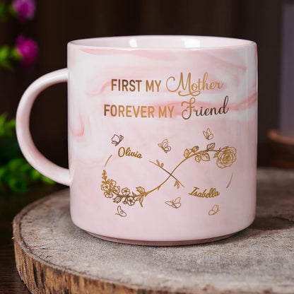 The Love Between Mother And Daughters Is Forever - Personalized Marble Mug