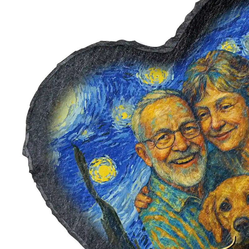 Custom Photo You & Me We Got This Under Starry Night - Personalized Heart Memorial Garden Stone
