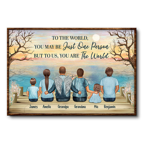 You Are The World Grandparents Grandkids Sympathy Memorial - Family Gift - Personalized Custom Poster