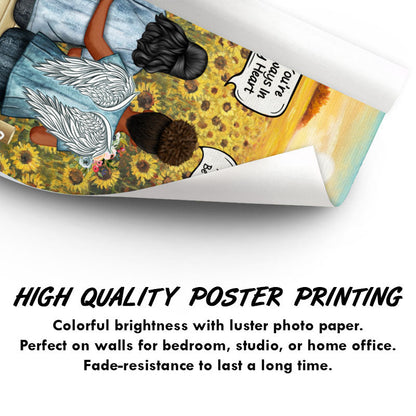 Always In My Heart Middle Aged Couple - Memorial Gift - Personalized Custom Poster