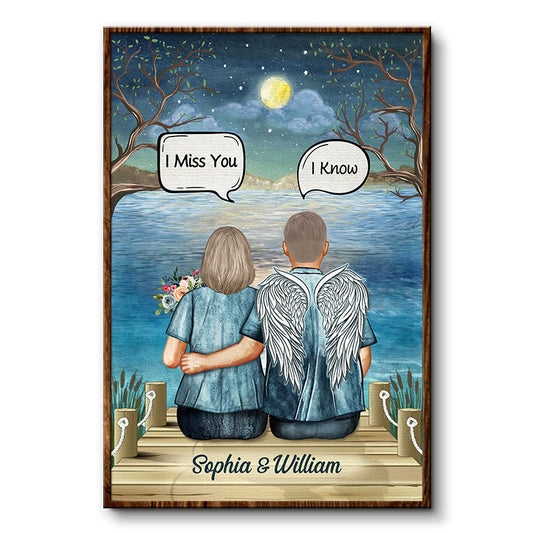 Always In My Heart Middle Aged Couple - Memorial Gift - Personalized Custom Poster