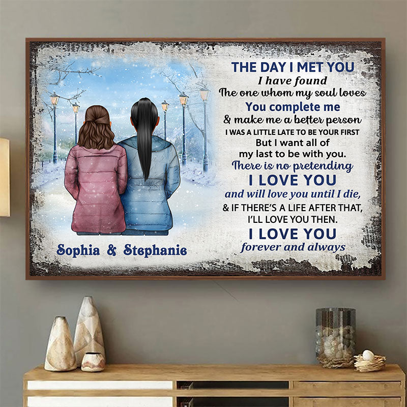 The Day I Met Winter Couple - Personalized Custom Poster