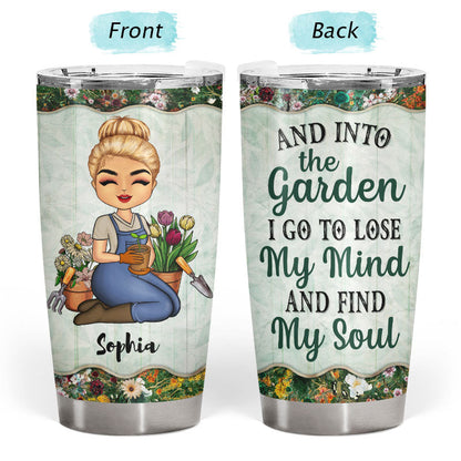 Just A Woman Who Loves Gardening - Personalized Custom Tumbler