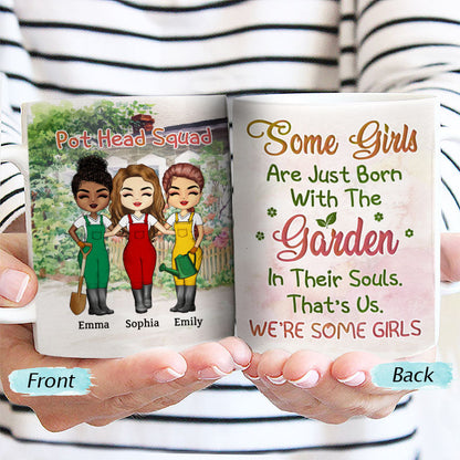 Pot Head Squad Gardening - BFF Bestie Gift - Personalized Custom White Edge-to-Edge Mug