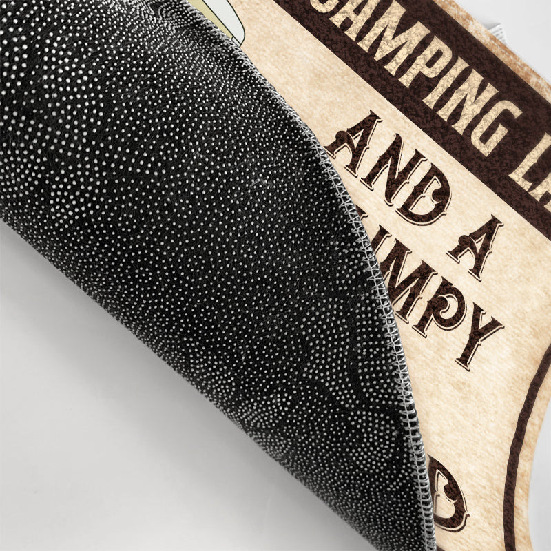 A Super Sexy Camping Lady And A Grumpy Old Husband Live Here - Couple Gift - Personalized Custom Doormat