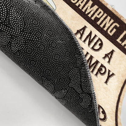 A Super Sexy Camping Lady And A Grumpy Old Husband Live Here - Couple Gift - Personalized Custom Doormat