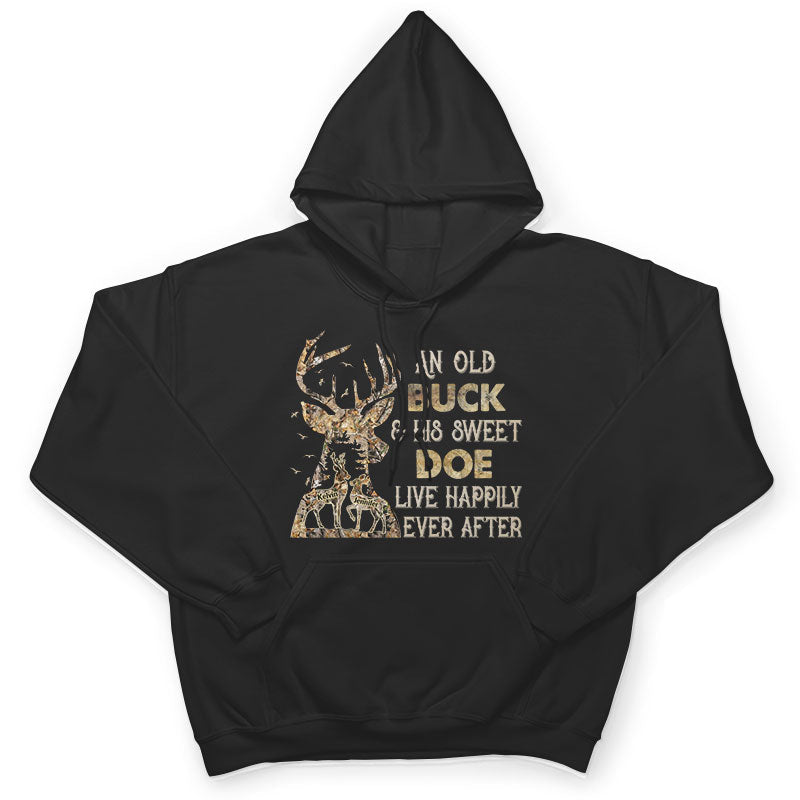 Buck And Doe Live Happily Ever After - Couple Gift - Personalize Custom T Shirt