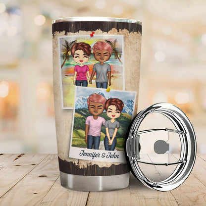 Life Is Journey Best Traveled Together - Couple Gift - Personalized Custom Tumbler