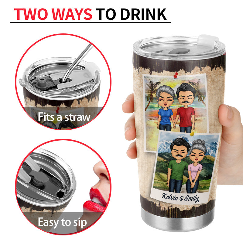 Life Is Journey Best Traveled Together - Couple Gift - Personalized Custom Tumbler