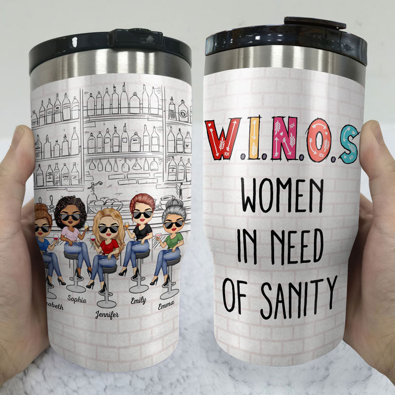 Here's To Another Year Of Bonding Over Alcohol White Best Friends - Bestie BFF Gift - Personalized Custom Triple 3 In 1 Can Cooler