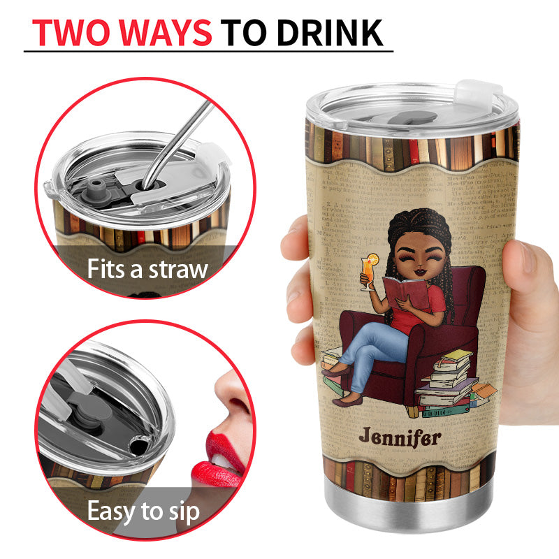 Never Underestimate An Old Lady Who Loves Reading - Personalized Custom Tumbler