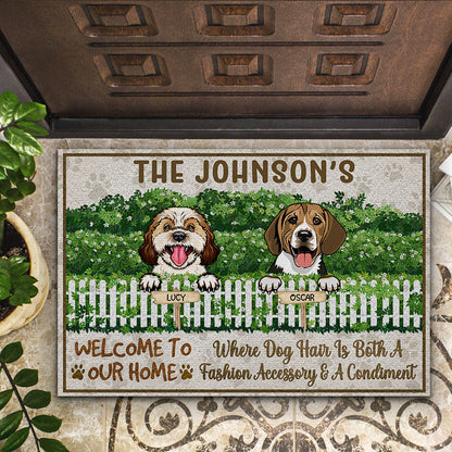 Dogs Welcome People By Appointment Greeting - Gift For Dog Lovers - Personalized Custom Doormat