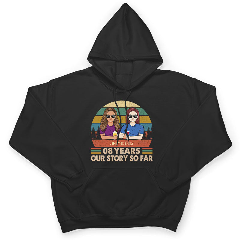 Our Story So Far - Anniversary Gift For Couples - Personalized Custom T Shirt