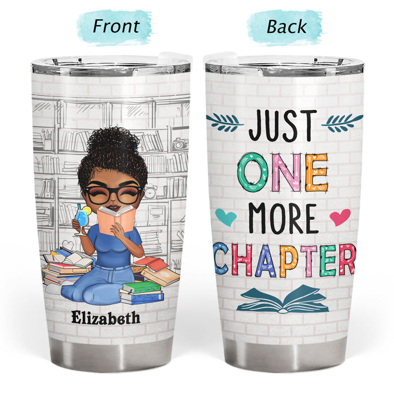 Just A Girl Who Loves Books Chibi Reading Colorful - Reading Gift - Personalized Custom Tumbler