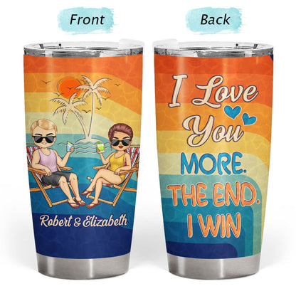 Husband And Wife Travel Partners For Life Beach Traveling Couple - Personalized Custom Tumbler