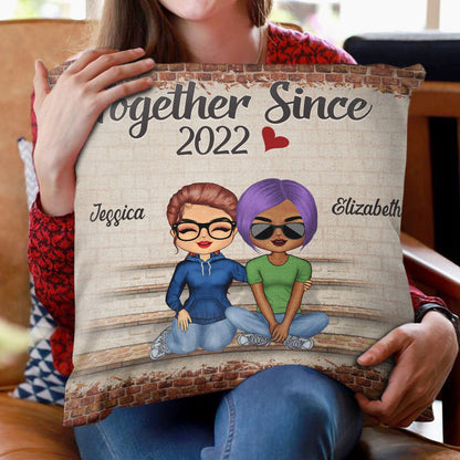 Together Since Husband Wife - Gift For Couples - Personalized Custom Pillow