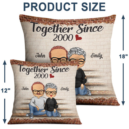 Together Since Husband Wife - Gift For Couples - Personalized Custom Pillow