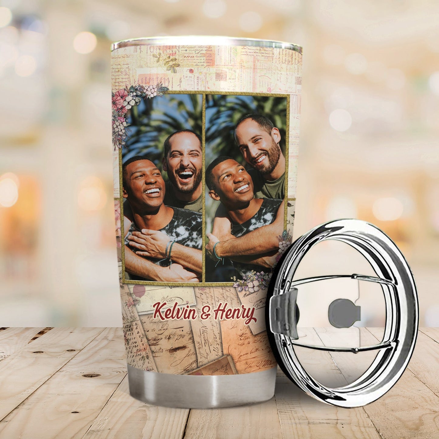 Custom Photo Together Since Husband Wife - Couple Gift - Personalized Custom Tumbler
