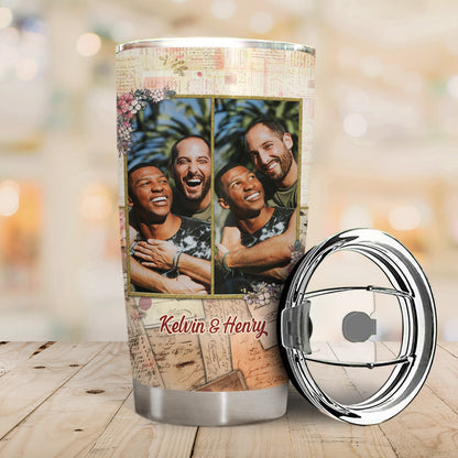 Custom Photo Together Since Husband Wife - Couple Gift - Personalized Custom Tumbler