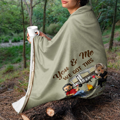 This Is Our Camping Cuddling Blanket Camping - Anniversary, Birthday Gift For Spouse, Husband, Wife, Boyfriend, Girlfriend - Personalized Custom Fleece Blanket