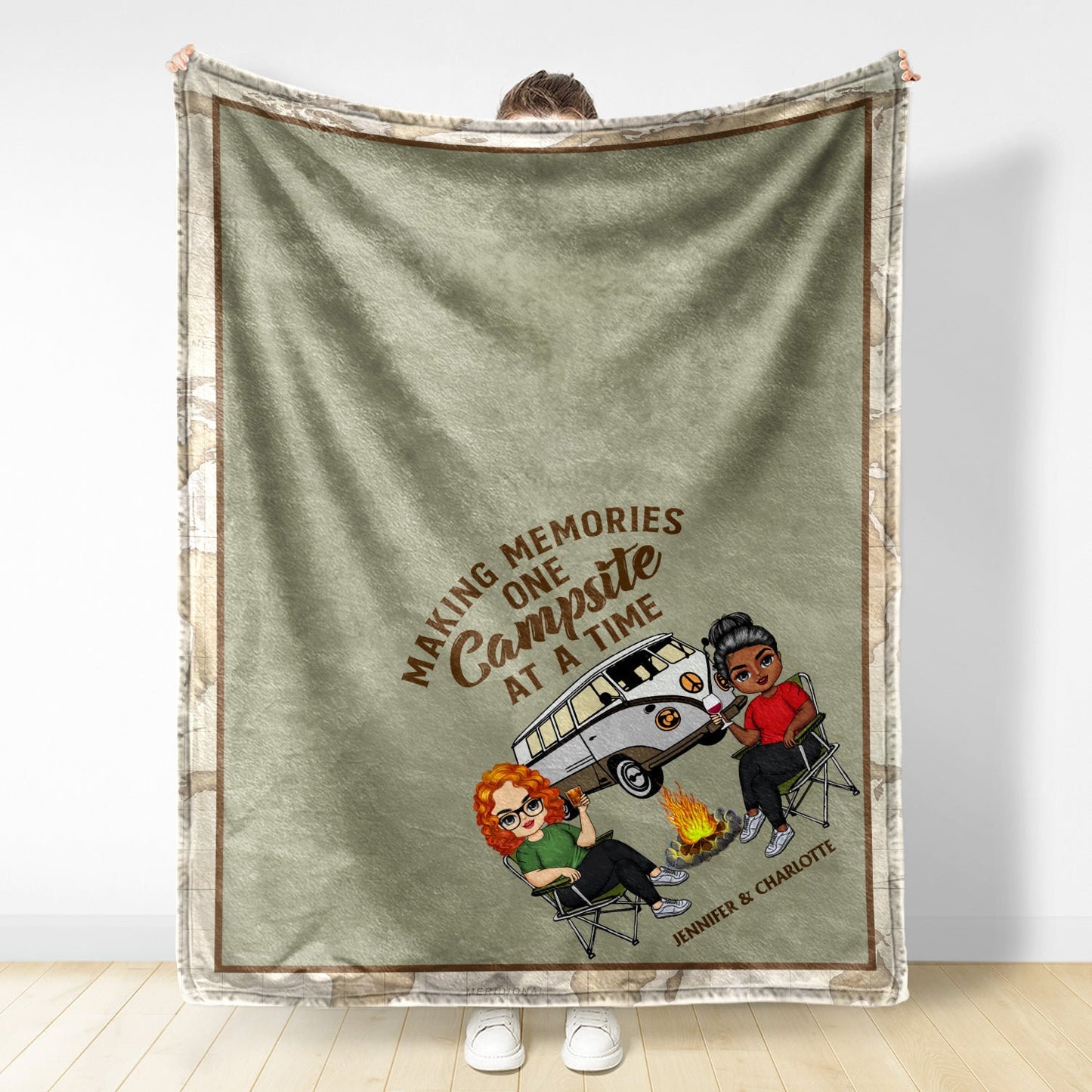 This Is Our Camping Cuddling Blanket Camping - Anniversary, Birthday Gift For Spouse, Husband, Wife, Boyfriend, Girlfriend - Personalized Custom Fleece Blanket